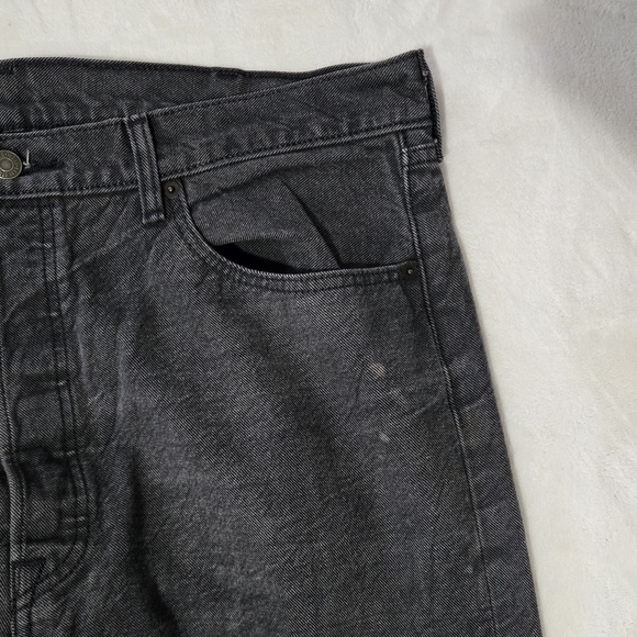 Levi's 501 Men's Jeans Dark Gray Size 40/30 Straight Leg Stylish Distressed - Picture 5 of 11